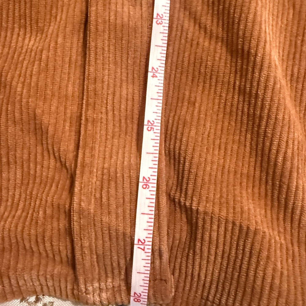 Brown Oversized Corduroy Button-Up Shirt - Picture 6 of 6